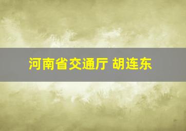 河南省交通厅 胡连东